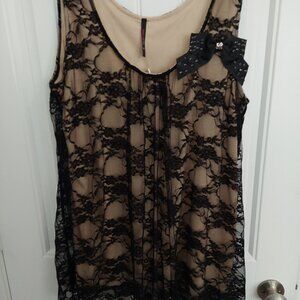 Black detail blouse with bow.